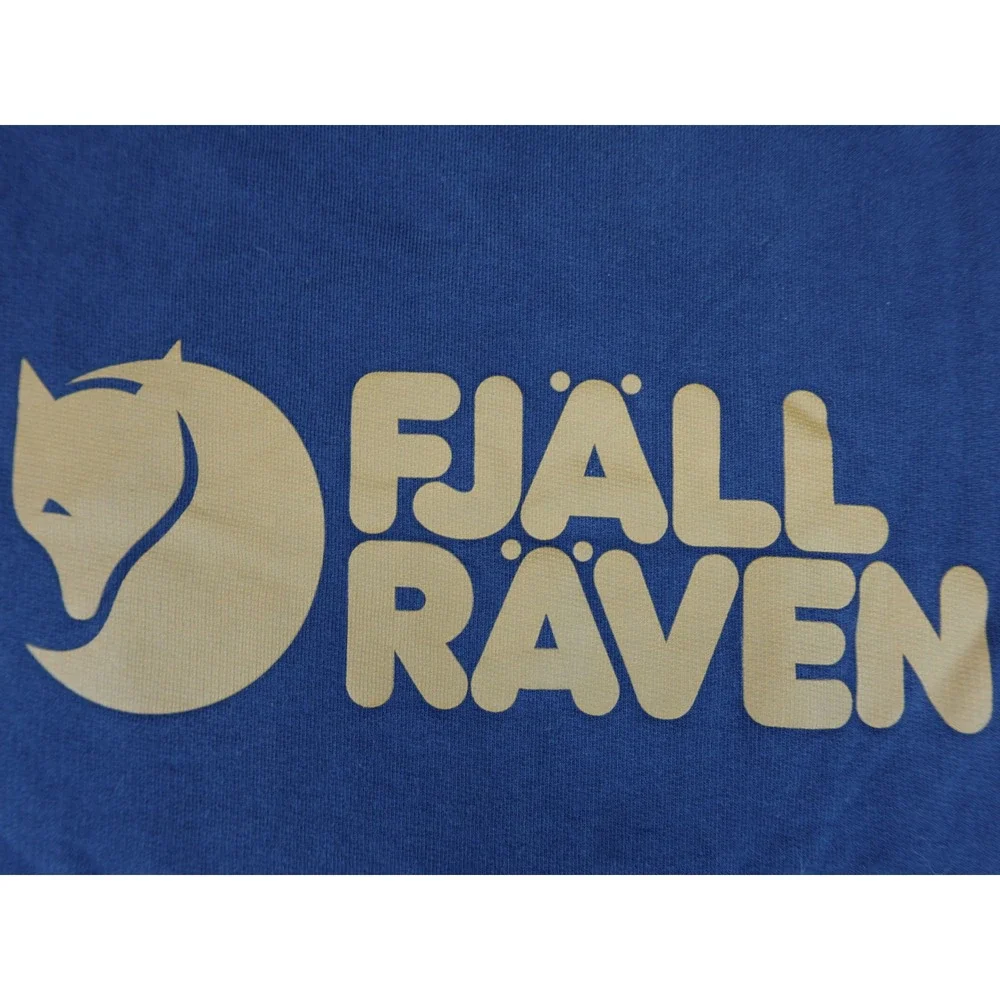 Fjallraven Logo Sweater Mens‎ XXL Navy Blue Graphic Pullover Crewneck F84141